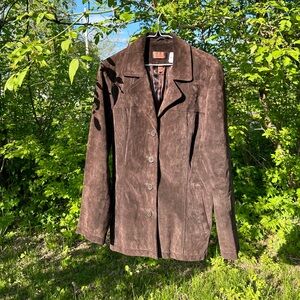 Brown leather coat Danier